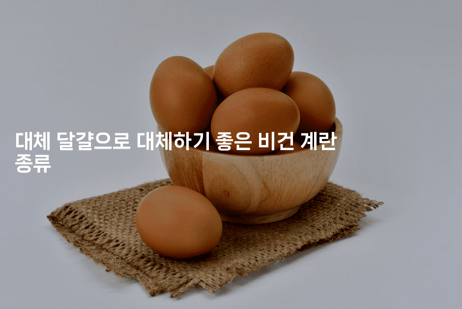 대체 달걀으로 대체하기 좋은 비건 계란 종류