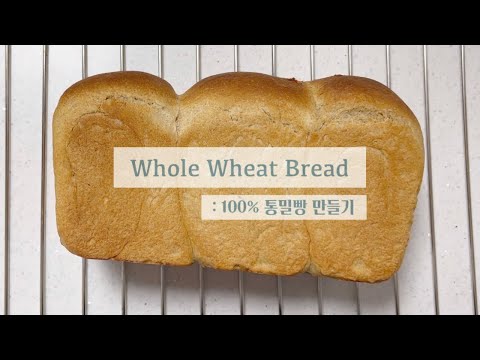 100% 통밀빵 만들기 ?| 비건빵 Tip | Whole Wheat Bread