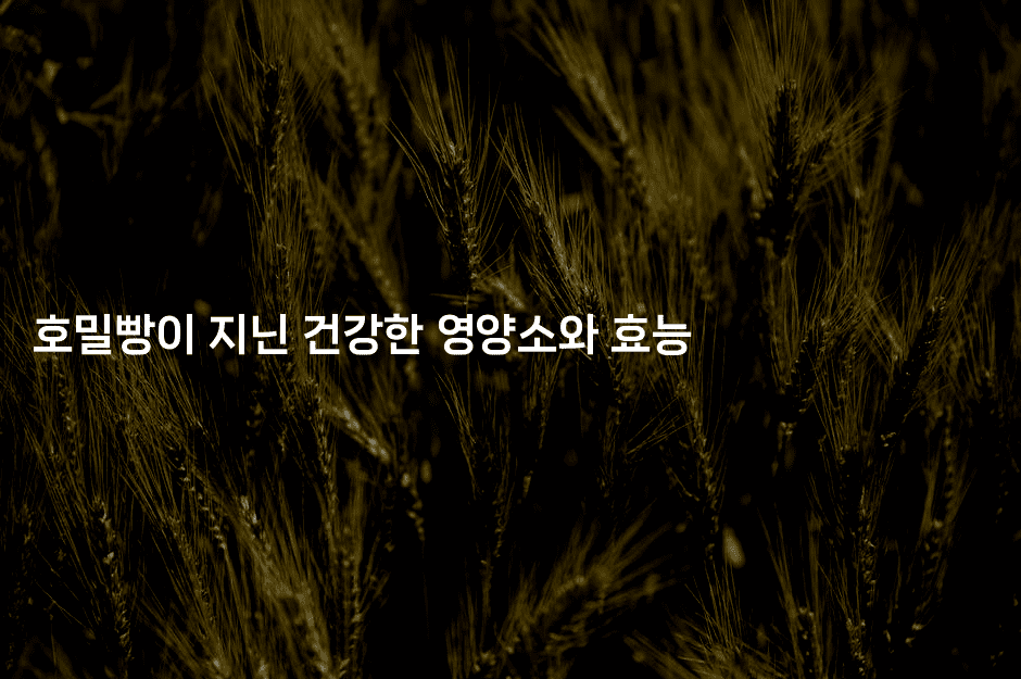 호밀빵이 지닌 건강한 영양소와 효능