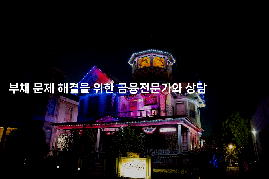 부채 문제 해결을 위한 금융전문가와 상담